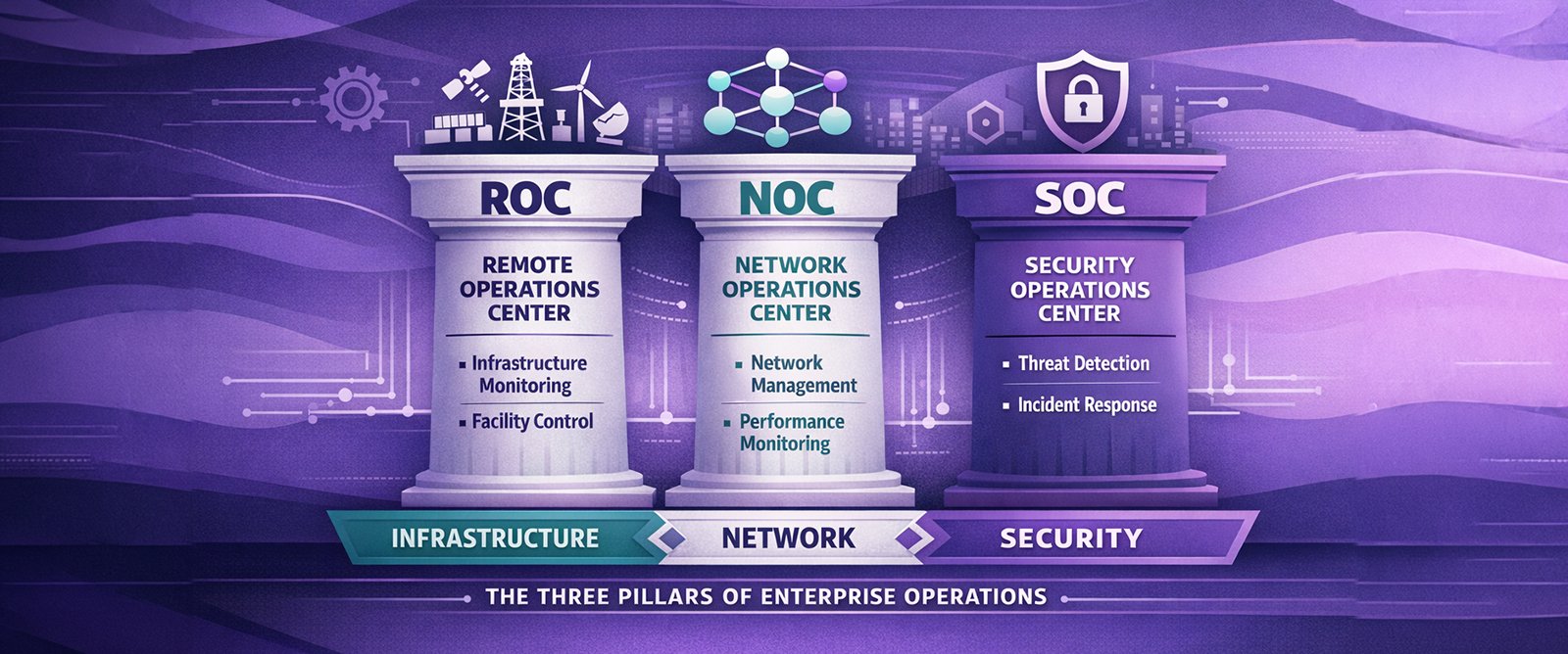 ROC vs NOC vs SOC: Understanding the Three Pillars of Enterprise Operations